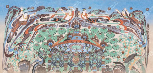 額　色紙　中国画［敦煌壁画 佛画］肉筆 送料込み！ 額 色紙 中国画［敦煌壁画 佛画］肉筆 送料込み！ - メルカリ