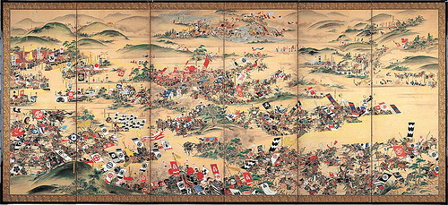 死后,权利落到了德川家康手上,经过冬战和夏战,1615年大坂城毁于战火