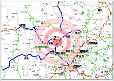 汶川地图